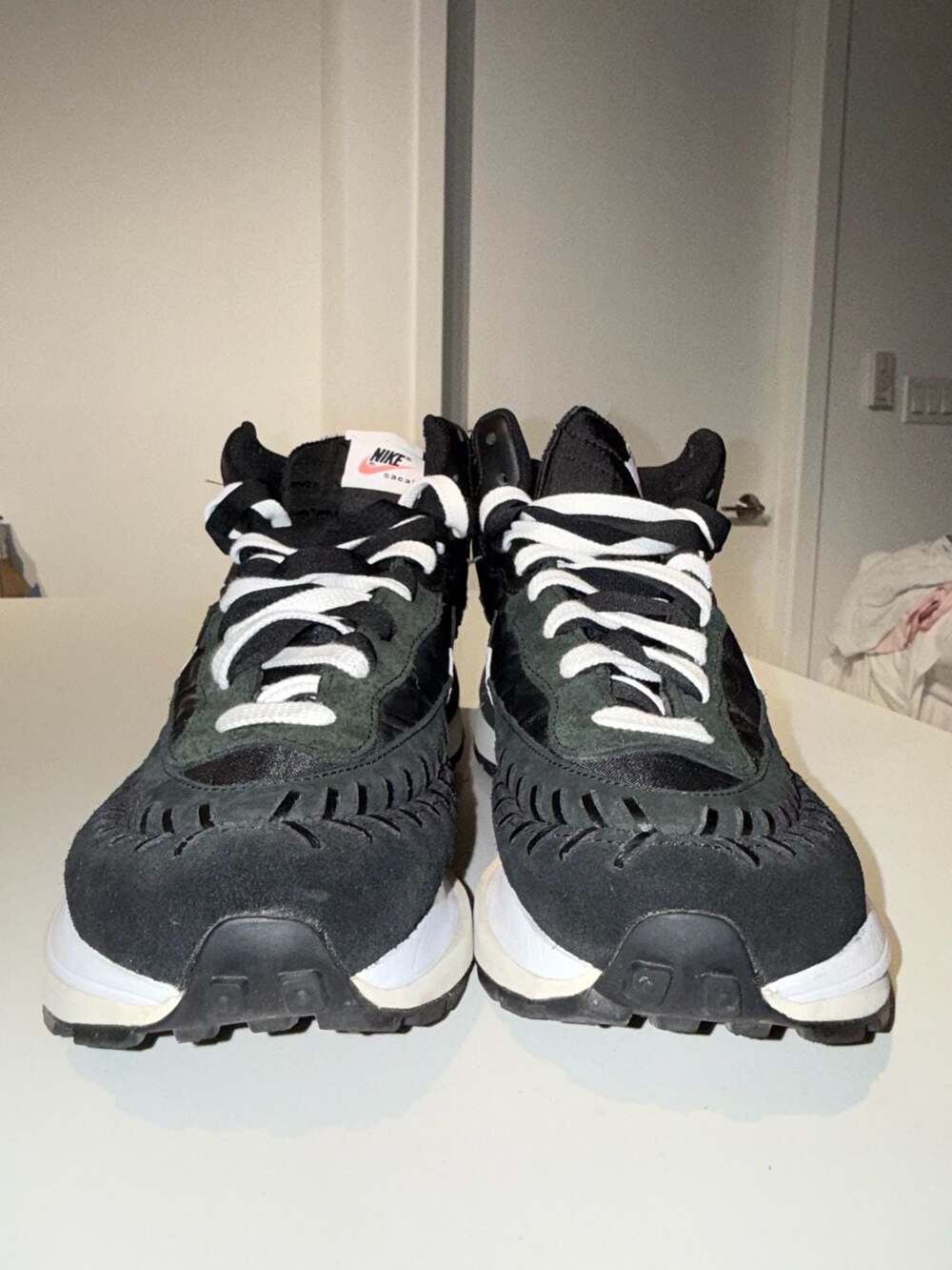 Nike x sacai x Jean Paul Gaultier VaporWaffle Black Size 10 - Picture 9 of 10